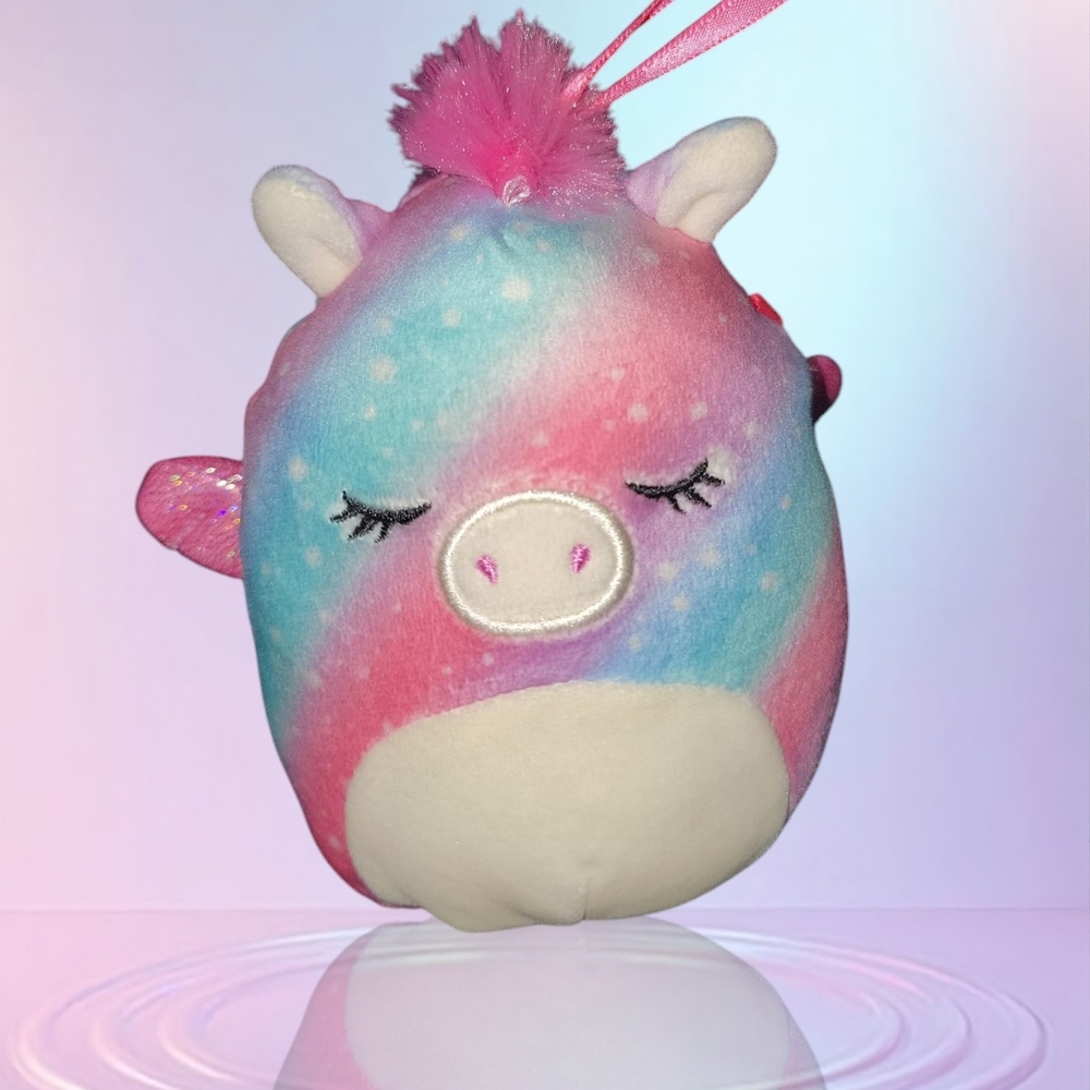 Squishmallows Pink and Blue Stuffed Animal Unicorn